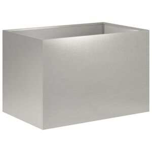vidaXL Tr&auml;dg&aring;rdsplanterare Silver 50 x 40 x 40 cm Rostfritt st&aring;l