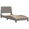 vidaXL Bed Frame without Mattress Taupe 90x190 cm Fabric