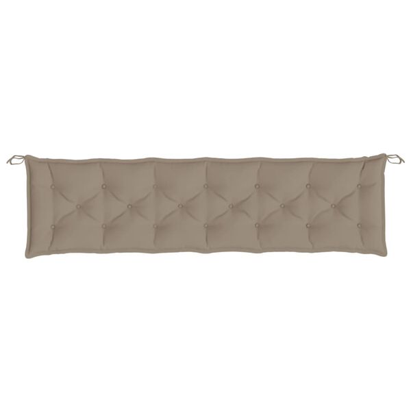 vidaXL B&auml;nkdyna f&ouml;r tr&auml;dg&aring;rden taupe 200x50x7 cm oxfordtyg