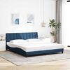 vidaXL Bed Frame without Mattress "Hanko" Blue 180x200cm Fabric