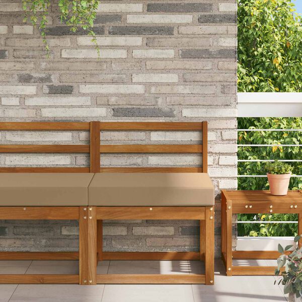 vidaXL Utomhus Soffa Kudde Taupe 60 x 60 x 8 cm Polyester