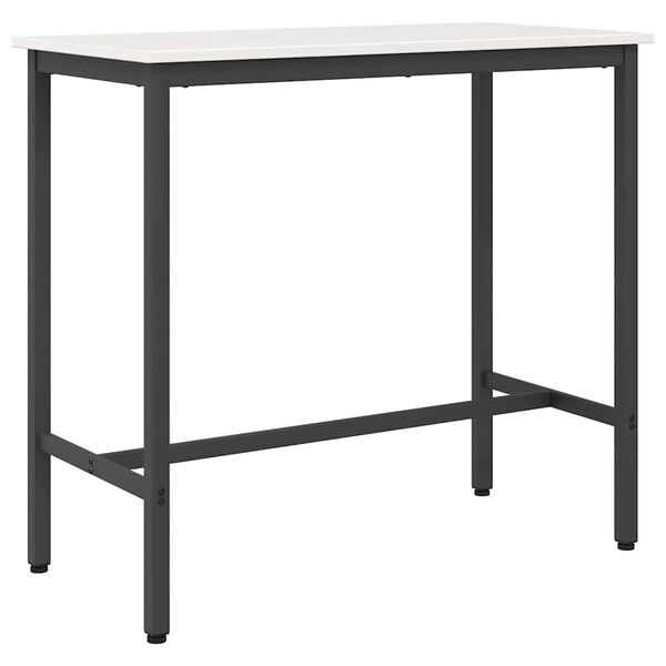 vidaXL bord Vit 100 x 50 x 91 cm Konstruerat tr&auml; och st&aring;l