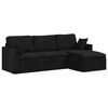 vidaXL Soffa Svart 198 x 134 x 80 cm Sammet