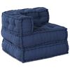 vidaXL Modulär soffa 3 pcs Indigo tyg