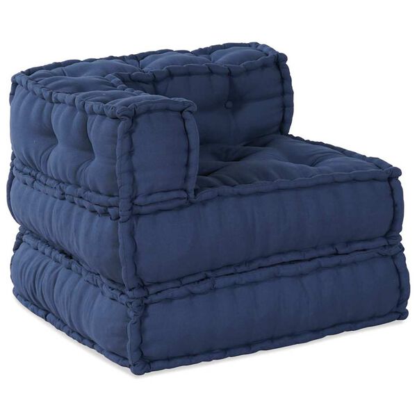 vidaXL Modulär soffa 3 pcs Indigo tyg