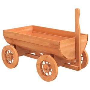 vidaXL Dekorativ vagn 70x43x54 cm Massivt grantr&auml;