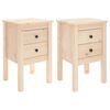 vidaXL S&auml;ngbord 2 st 40x35x61,5 cm massiv furu