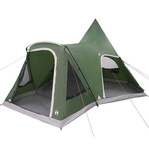 vidaXL Teepee T&auml;lt med tak med lagring Gr&ouml;n 545 x 450 x 295 cm