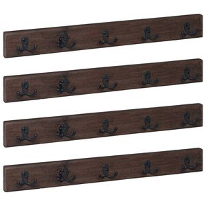 vidaXL Hanger Brun 60 x 7 x 8 cm Solid &aring;tervunnen tr&auml;