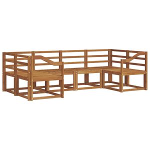 vidaXL Utomhussoffset 6 pcs Naturf&auml;rg Massivt Akaciatr&auml;