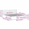 vidaXL Sängram med huvudgavel Vaxbrun 200 x 210 cm Massiv furu