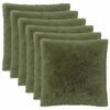 vidaXL Kudd&ouml;verdrag 6 st HEERLEN Gr&ouml;n 60 x 60 cm PV Fleece