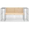 vidaXL Tr&auml;dg&aring;rdsb&auml;nk gabion-design 143x71x65,5 cm massiv furu