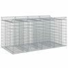 vidaXL Gabion upph&ouml;jd s&auml;ng 2 st 200 x 100 x 100 cm Galvaniserat st&aring;l