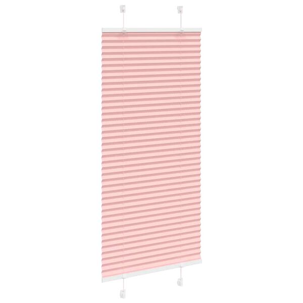 vidaXL Plisserad persienn rosa 65x150cm tyg bredd 64,4cm polyester