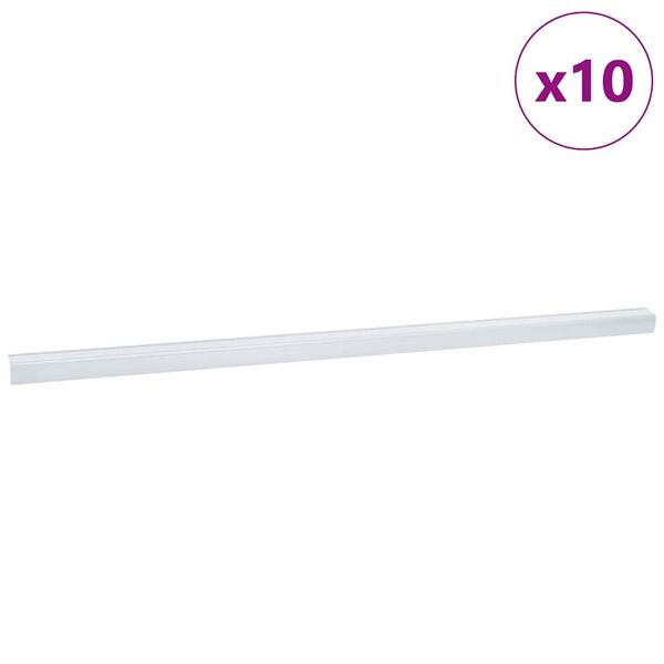 vidaXL Trappnoslister 10 pcs Silver 67 cm Aluminium