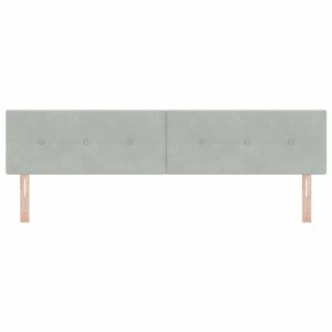 vidaXL Huvudgavel med huvudgavel Ljusgr&aring; 200 cm Konstl&auml;der