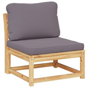 vidaXL Tr&auml;dg&aring;rdsstol med dyna massivt akaciatr&auml;