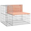 vidaXL Trädgårdsbänk gabion-design 92x71x65,5 cm massivt douglasträ