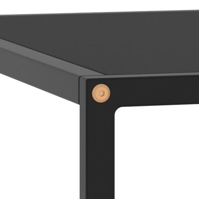 vidaXL Soffbord svart med svart glas 80x80x35 cm