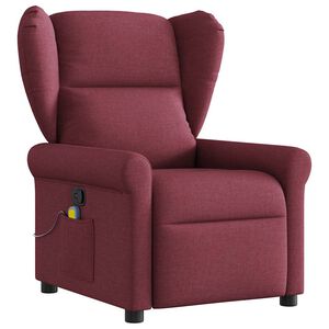 vidaXL Massagef&aring;t&ouml;lj vinr&ouml;d tyg