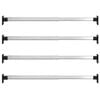 vidaXL Teleskopiska garderobsskenor 4 st silver 58-100 cm
