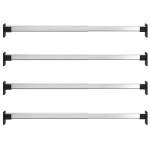 vidaXL Teleskopiska garderobsskenor 4 st silver 58-100 cm
