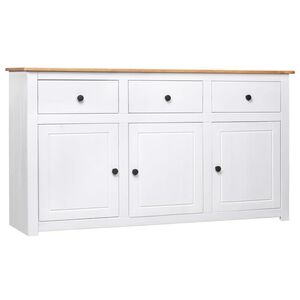 vidaXL Sk&auml;nk vit 135x40x80 cm massiv furu panama