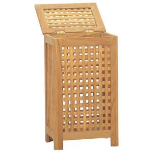 vidaXL Tv&auml;ttkorg 35x25x60 cm massivt teaktr&auml;