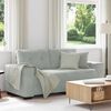 vidaXL Loveseat soffa ljusgr&aring; 180x77x82 cm sammet