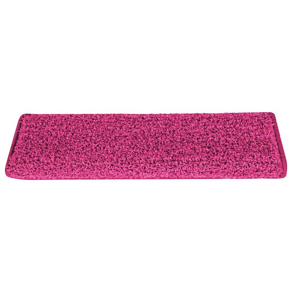 vidaXL Trappmattor 15 st 65x21x4 cm rosa rektangul&auml;r kant