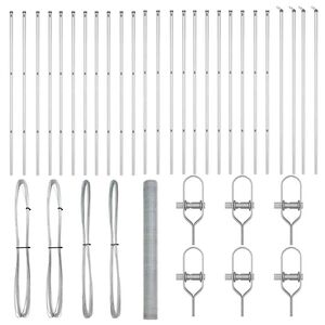 vidaXL St&auml;ngselstolpe Silver