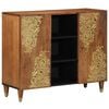 vidaXL Sideboard Brun 90 x 33 x 75 cm Massivt mangotr&auml;