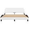 vidaXL Bed Frame "Dover" White&Black 160x200 cm Faux Leather