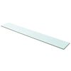 vidaXL Hyllplan 2 st glas genomskinlig 100x15 cm