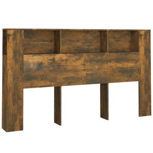 vidaXL S&auml;nggavel med f&ouml;rvaring r&ouml;kf&auml;rgad ek 180x18,5x104,5 cm