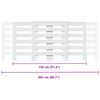 vidaXL Elementskydd vit 205x21,5x83,5 cm konstruerat trä