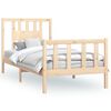 vidaXL S&auml;ngram med huvudgavel massiv furu 100x200 cm