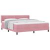 vidaXL B&auml;ddfj&auml;der med huvudgavel Rosa 200 x 180 cm Sammet