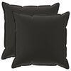 vidaXL Kudd&ouml;verdrag 2 st HOUTEN Svart 80 x 80 cm Polyester