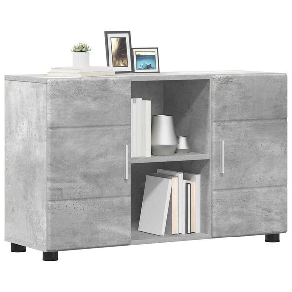 vidaXL Sideboard med hylla FLORIN Betonggr&aring; 88,5 x 30,5 x 55,5 cm