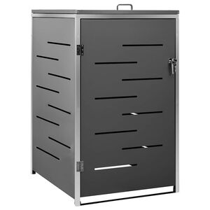 vidaXL Skjul till ett sopk&auml;rl 69x77,5x115 cm rostfritt st&aring;l
