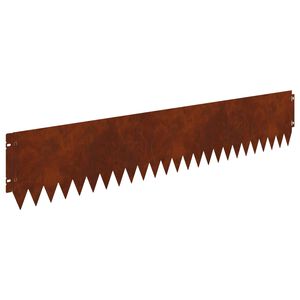 vidaXL Kant f&ouml;r gr&auml;smatta 10 st 103 x 20 cm St&aring;l Rostig