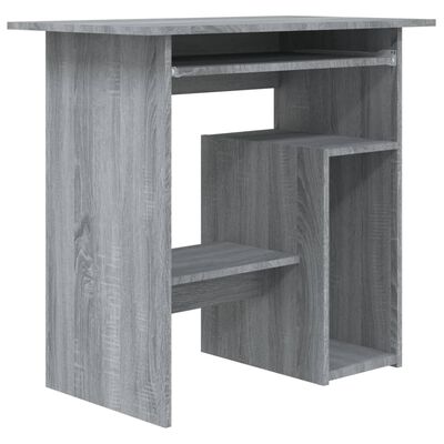 vidaXL Skrivbord grå sonoma 80x45x74 cm konstruerat trä