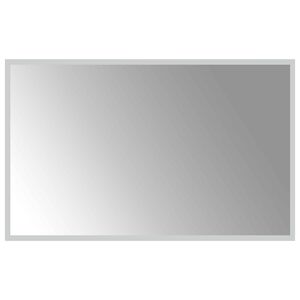 vidaXL LED Badrumsspegel med spegel Transparent 80 x 50 cm h&auml;rdat glas