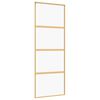 vidaXL Skjutd&ouml;rr guld 76x205 cm klart ESG-glas och aluminium
