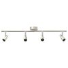 vidaXL Takspotlight med str&aring;lkastare Nickel 70 x 9 x 12,5 cm St&aring;l