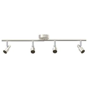 vidaXL Takspotlight med str&aring;lkastare Nickel 70 x 9 x 12,5 cm St&aring;l