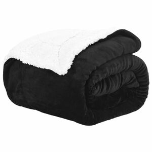 vidaXL Filt Svart 130 x 150 cm 1 kg Fleece