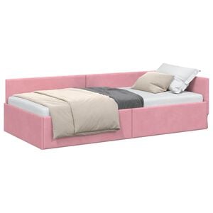 vidaXL H&ouml;rn S&auml;ngram Rosa 80 x 200 cm Sammet